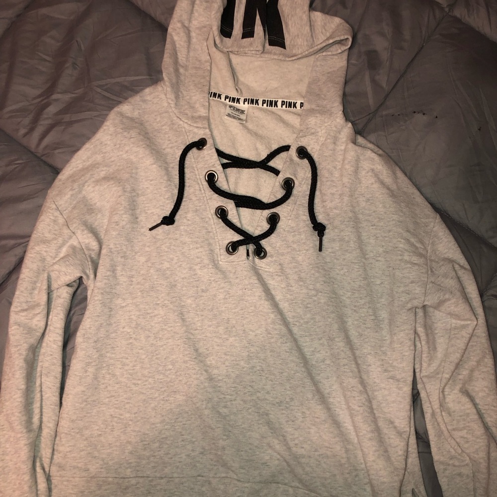 Lace Up Sweatshirt